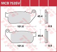 TRW SV/SH Remblokken, en remschoenen voor de moto, MCB753SV