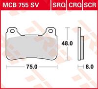 TRW Lucas Bremsbeläge Sintermetall Street MCB755SV 74,1x46,7