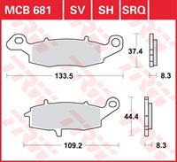 TRW SRQ remblokken, en remschoenen voor de moto, MCB681SRQ
