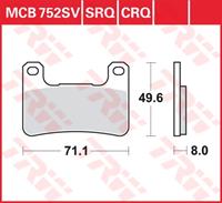 TRW SRQ remblokken, en remschoenen voor de moto, MCB752SRQ