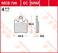 TRW Lucas Bremsbeläge Sintermetall Scooter MCB706SRM 44,5x53