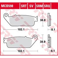 TRW Lucas Bremsbeläge Sintermetall MCB598SRT 102,1x38,9x8,1m