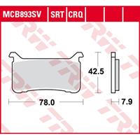 TRW SRT remblokken, en remschoenen voor de moto, MCB893SRT
