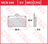 Bremsbelagsatz, Scheibenbremse Vorderachse TRW MCB540CRQ