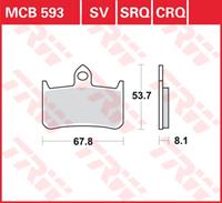 TRW CRQ remblokken, en remschoenen voor de moto, MCB593CRQ