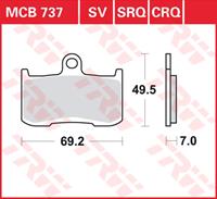 TRW CRQ remblokken, en remschoenen voor de moto, MCB737CRQ