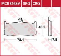 TRW CRQ remblokken, en remschoenen voor de moto, MCB816CRQ