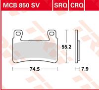 TRW CRQ remblokken, en remschoenen voor de moto, MCB850CRQ