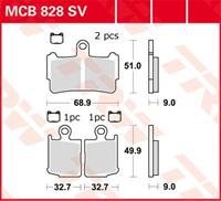 TRW SV/SH Remblokken, en remschoenen voor de moto, MCB828SV