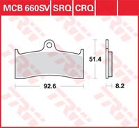 TRW CRQ remblokken, en remschoenen voor de moto, MCB660CRQ