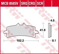 TRW CRQ remblokken, en remschoenen voor de moto, MCB858CRQ