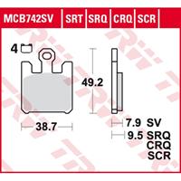 TRW SRT remblokken, en remschoenen voor de moto, MCB742SRT