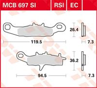 TRW Lucas Bremsbeläge organisch ECO MCB697EC 119,5/94,5x26,4