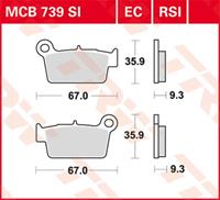 Remblok set, schijfrem TRW MCB739EC