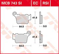 TRW Lucas Bremsbeläge organisch ECO MCB743EC 64x41,8x9mm