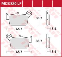 TRW Lucas Bremsbeläge organisch MCB820  65,7x36,7x7,4mm