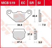 Standaard remblokken, en remschoenen voor de moto, MCB519