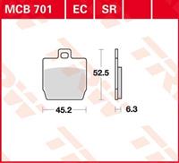 TRW Lucas Bremsbeläge organisch MCB701  45,2x52,5x6,3mm