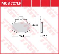 TRW Lucas Bremsbeläge organisch MCB727 55,4x49,4x7mm