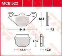 TRW Lucas Bremsbeläge organisch MCB522 84,9/47,4x42,4/37x7,8