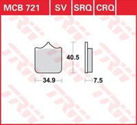 TRW CRQ remblokken, en remschoenen voor de moto, MCB721CRQ