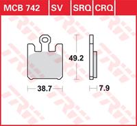 TRW CRQ remblokken, en remschoenen voor de moto, MCB742CRQ