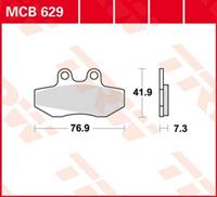 TRW Lucas Bremsbeläge organisch MCB629  76,5x41,9x7,3mm