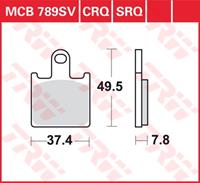 TRW CRQ remblokken, en remschoenen voor de moto, MCB789CRQ