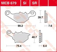 TRW Lucas Bremsbeläge organisch MCB679 99,2/75,4x39,7/40,7x7