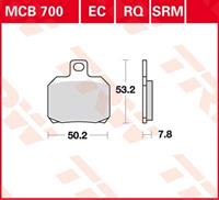 TRW Lucas Bremsbeläge organisch MCB700  50,2x53,2x7,8mm