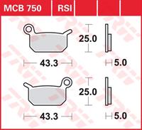 TRW Lucas Bremsbeläge Sintermetall Offroad MCB750SI 43,3x25x