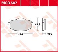 TRW Lucas Bremsbeläge organisch MCB587  79,9x42,5x10mm