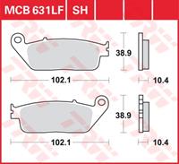 TRW SRM remblokken, en remschoenen voor de moto, MCB631SRM