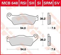 TRW Lucas Bremsbeläge Sintermetall Scooter MCB648SRM 94x36,2