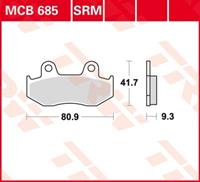 TRW SRM remblokken, en remschoenen voor de moto, MCB685SRM