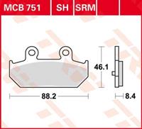 TRW SRM remblokken, en remschoenen voor de moto, MCB751SRM