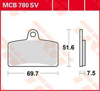 TRW Lucas Bremsbeläge organisch MCB780  69,7x51,6x7,5mm