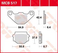 TRW Lucas Bremsbeläge organisch MCB517  84,9/55,8x42,4/37x6,