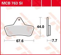 TRW Lucas Bremsbeläge Sintermetall Offroad MCB763SI 67,6x44x