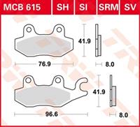 TRW SI Remblokken sinter metaal, en remschoenen voor de moto, MCB615SI