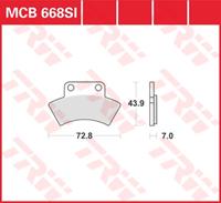 TRW Lucas Bremsbeläge Sintermetall Offroad MCB668SI 72,8x43,