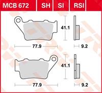 TRW Lucas Bremsbeläge Sintermetall Offroad MCB672SI 77,9x41,