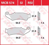 Bremsbelagsatz, Scheibenbremse Vorderachse TRW MCB574RSI