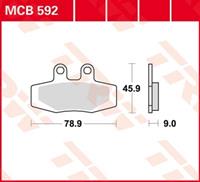 TRW Lucas Bremsbeläge organisch MCB592  78,9x45,9x9mm