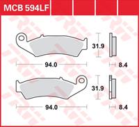 TRW Lucas Bremsbeläge organisch MCB594  94x31,9x8,4mm