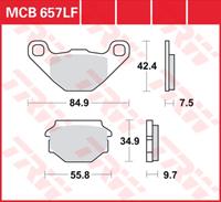 TRW Lucas Bremsbeläge organisch MCB657 84,9/55,8x42,4/34,9x7