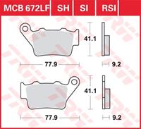 TRW Lucas Bremsbeläge organisch MCB672  77,9x41,1x9,2mm