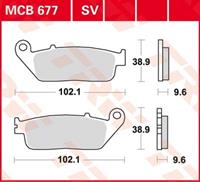 TRW Lucas Bremsbeläge organisch MCB677  102,1x38,9x9,6mm