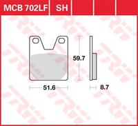 TRW Lucas Bremsbeläge organisch MCB702  51,6x59,7x8,7mm