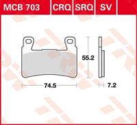 TRW Lucas Bremsbeläge organisch MCB703 74,5x55,2x7,2mm